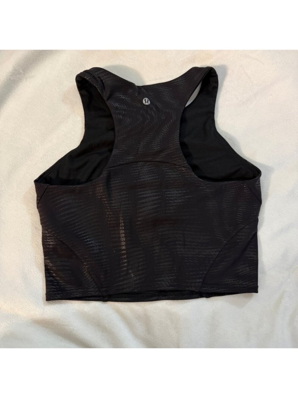 Lululemon Invigorate Training Tank Top in Shapeshifter Foil Black Size 8 - Picture 4 of 7